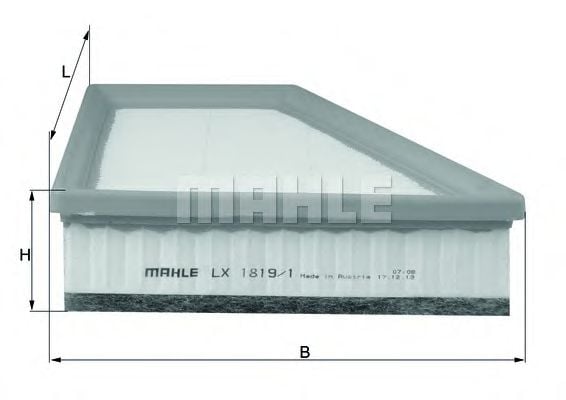 LX 1819/1 MAHLE+ORIGINAL Air Filter