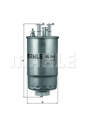 KL 566 MAHLE+ORIGINAL Fuel filter