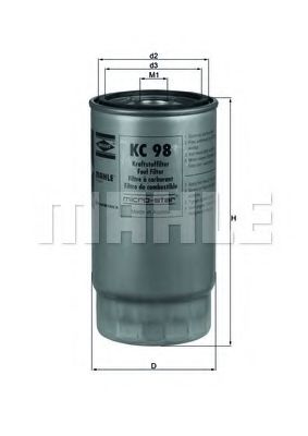 KC 98 MAHLE+ORIGINAL Fuel filter