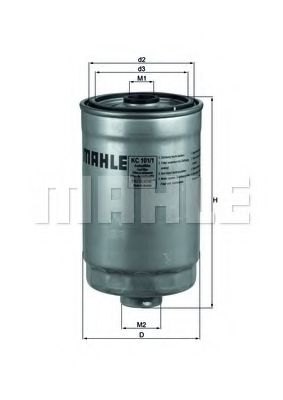 KC 101/1 MAHLE+ORIGINAL Fuel filter