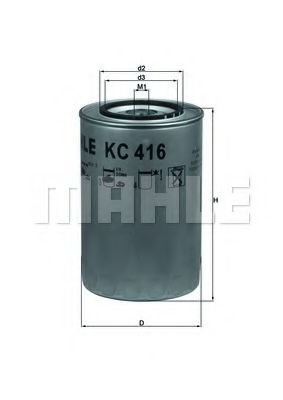 KC 416 MAHLE+ORIGINAL Fuel filter