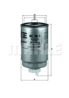 KC 18/1 MAHLE+ORIGINAL Fuel filter