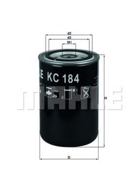 KC 184 MAHLE+ORIGINAL Fuel filter