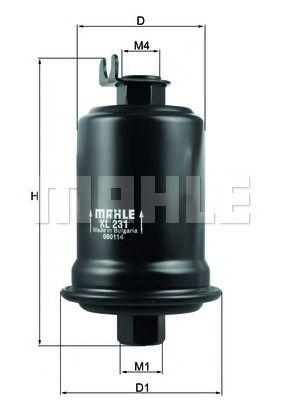 KL 231 MAHLE+ORIGINAL Fuel filter