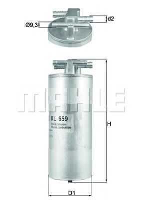 KL 659 MAHLE+ORIGINAL Fuel filter
