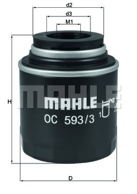 OC 593/3 MAHLE+ORIGINAL Oil Filter