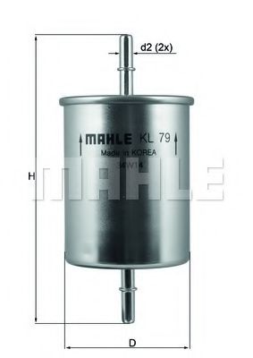 KL 79 MAHLE+ORIGINAL Fuel filter