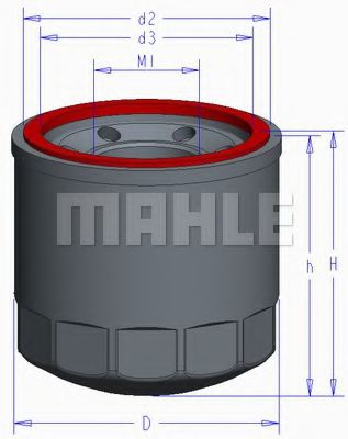 OC 1050 MAHLE+ORIGINAL Oil Filter