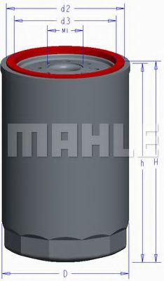 OC 608 MAHLE+ORIGINAL Oil Filter