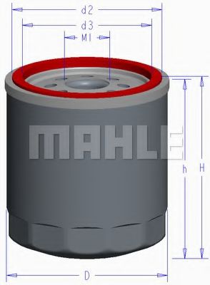 OC 611 MAHLE+ORIGINAL Oil Filter