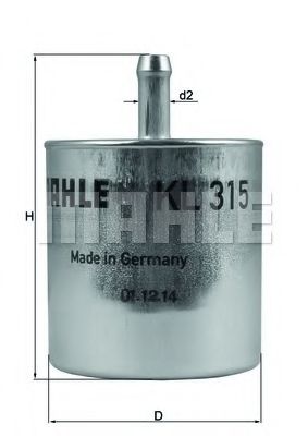 KL 315 MAHLE+ORIGINAL Fuel filter
