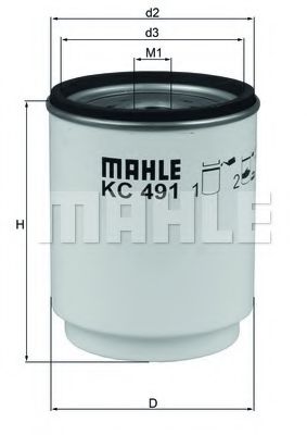 KC 491D MAHLE+ORIGINAL Fuel filter