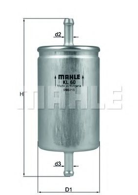 KL 60 MAHLE+ORIGINAL Fuel filter