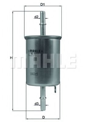KL 573 MAHLE+ORIGINAL Fuel filter