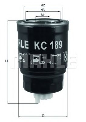 KC 189 MAHLE+ORIGINAL Fuel filter