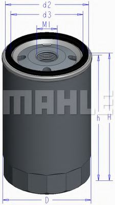 OC 489 MAHLE+ORIGINAL Oil Filter