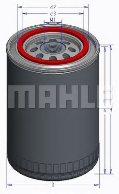OC 527 MAHLE+ORIGINAL Oil Filter