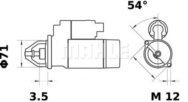 MS 106 MAHLE+ORIGINAL Sensor, Ladedruck