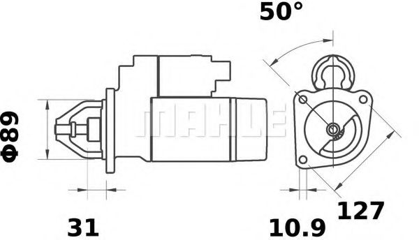 MS 108 MAHLE+ORIGINAL Sensor, intake manifold pressure