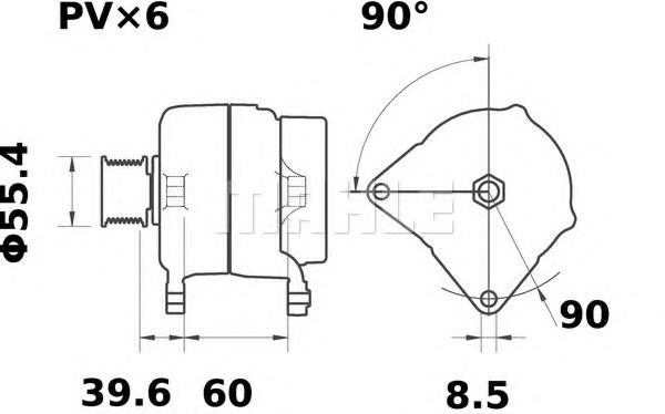 MG 64 MAHLE+ORIGINAL Gasket, thermostat