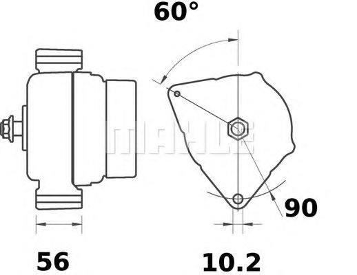 MG 29 MAHLE+ORIGINAL Прокладка, термостат