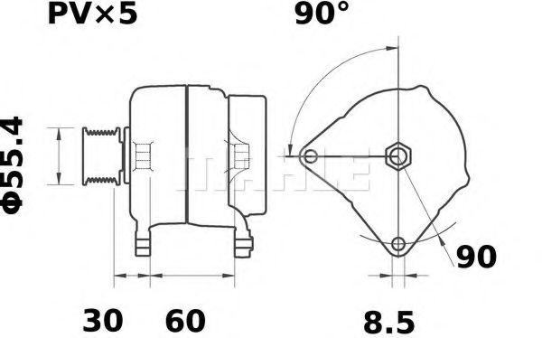 MG 32 MAHLE+ORIGINAL Alternator Freewheel Clutch