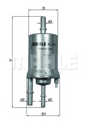 KL 871 MAHLE+ORIGINAL Fuel filter