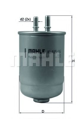 KL 485/16D MAHLE+ORIGINAL Fuel filter