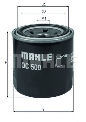 OC 500 MAHLE+ORIGINAL Oil Filter