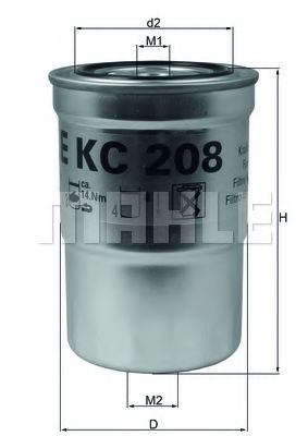 KC 208 MAHLE+ORIGINAL Топливный фильтр