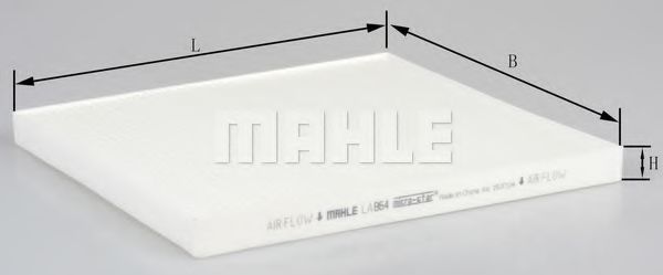 LA 864 MAHLE+ORIGINAL Filter, interior air