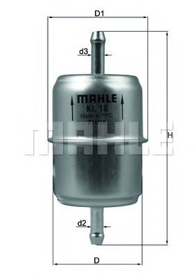 KL 18 OF MAHLE+ORIGINAL Fuel filter