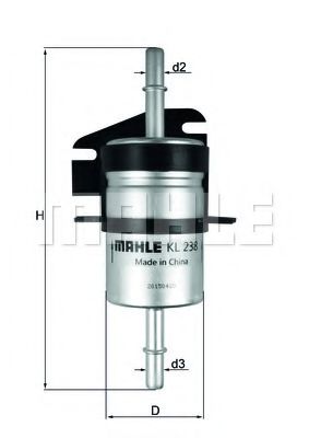 KL 238 MAHLE+ORIGINAL Fuel filter