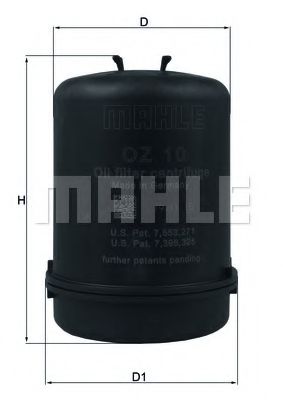 OZ 10D MAHLE+ORIGINAL Oil Filter