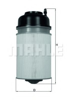 KX 406D MAHLE+ORIGINAL Fuel filter
