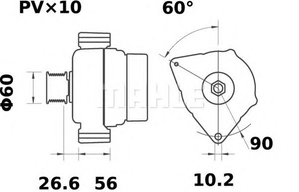 MG 762 MAHLE+ORIGINAL Gasket, thermostat