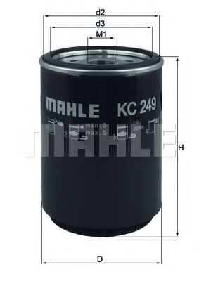 KC 249D MAHLE+ORIGINAL Fuel filter