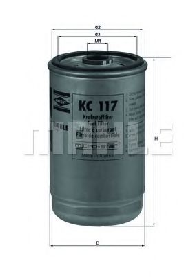 KC 117 MAHLE+ORIGINAL Fuel filter
