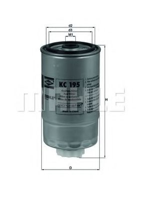 KC 195 MAHLE+ORIGINAL Fuel filter
