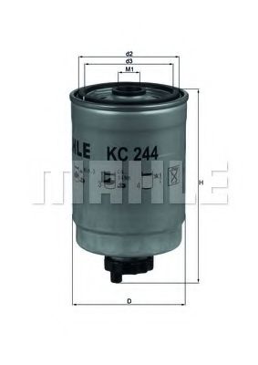KC 244 MAHLE+ORIGINAL Fuel filter