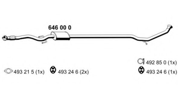 646000 ERNST Exhaust System Exhaust Pipe