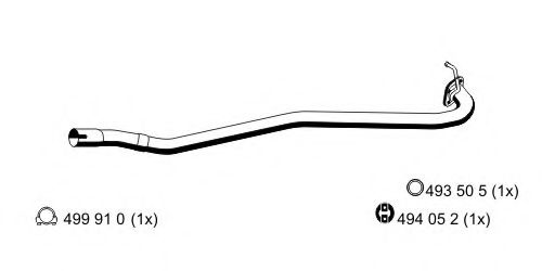 670418 ERNST Exhaust System Exhaust Pipe
