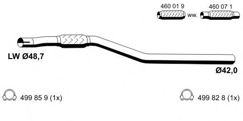 012539 ERNST Exhaust System Exhaust Pipe