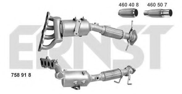 758918 ERNST Exhaust System Catalytic Converter