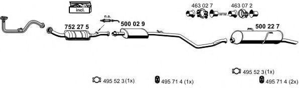 090292 ERNST Cable, manual transmission