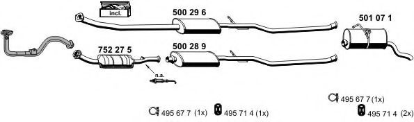090293 ERNST Cable, manual transmission