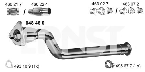 048460 ERNST Exhaust System Exhaust Pipe