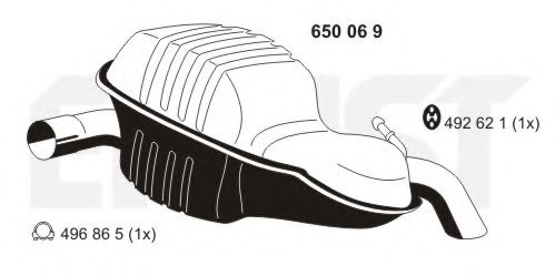 650069 ERNST Brake System Brake Shoe Set