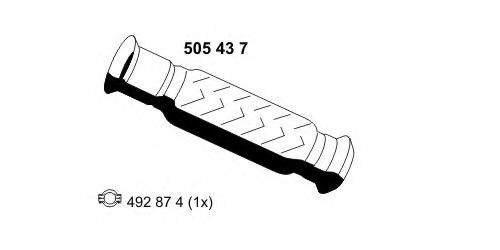 505437 ERNST Exhaust System Corrugated Pipe, exhaust system