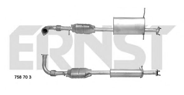 758703 ERNST Exhaust System Catalytic Converter